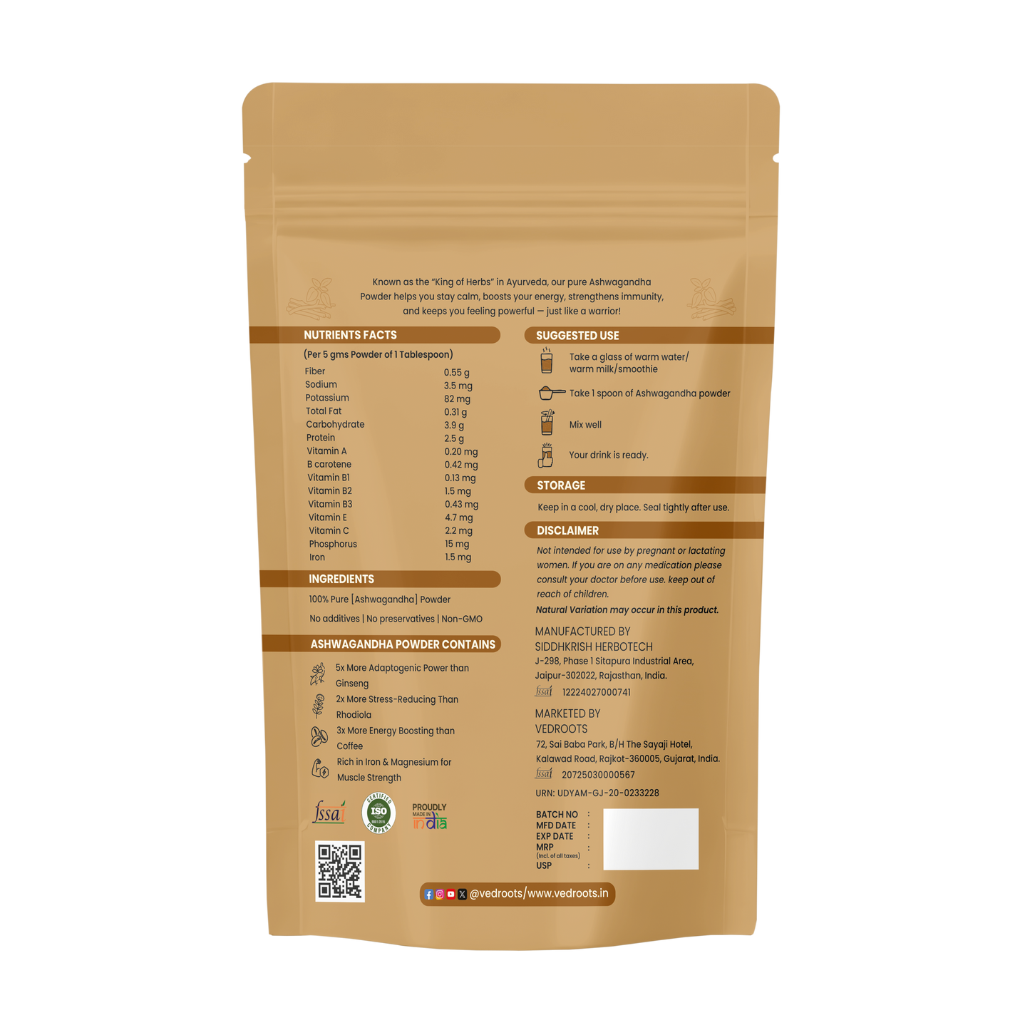 Ashwagandha (Withania Somnifera) - Natural Stress Relief & Immunity Booster