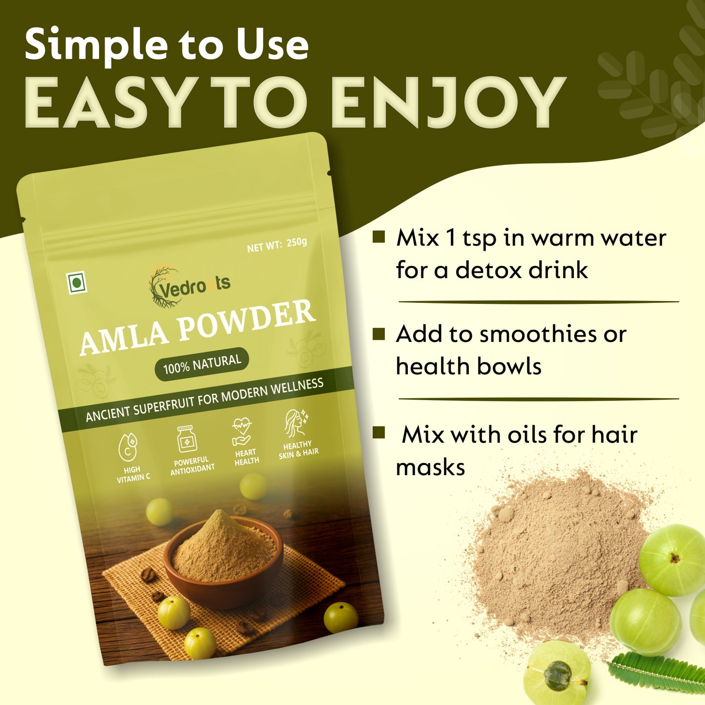 Amla Powder – Natural Source of Vitamin C & Antioxidant Support