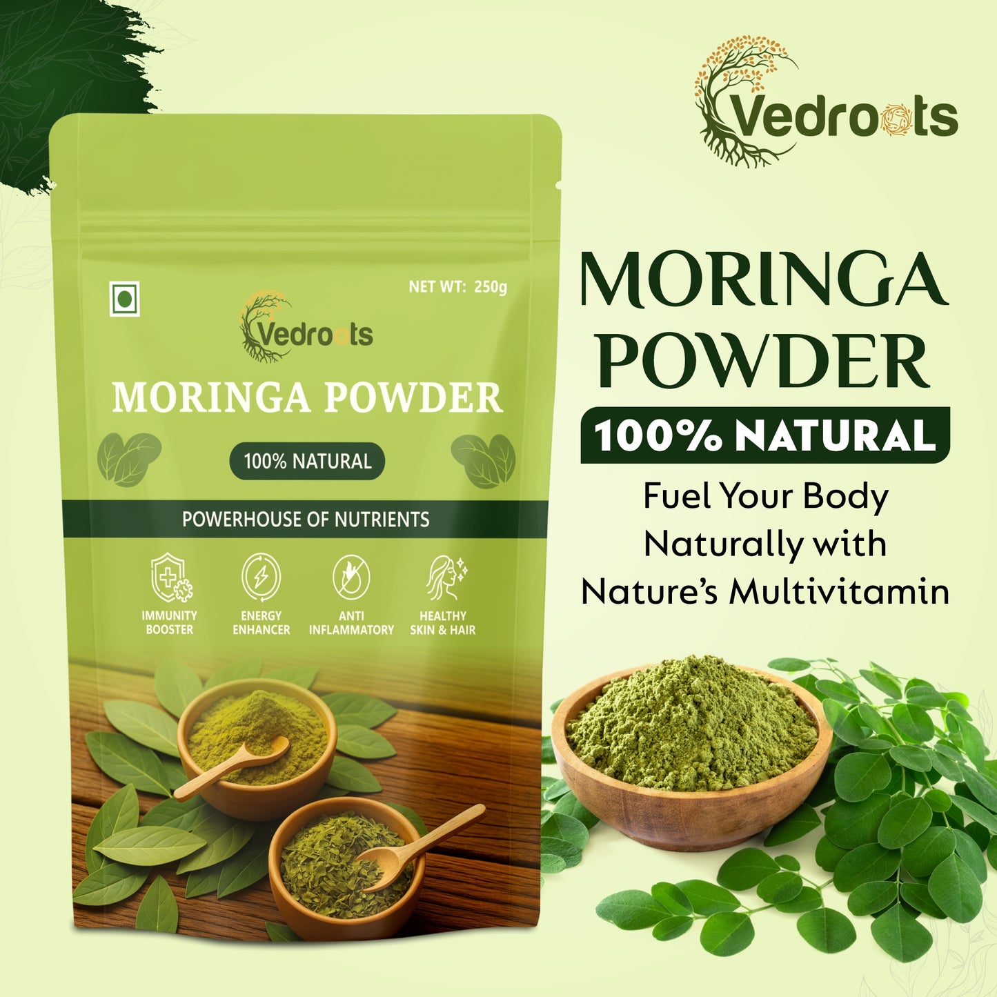 Moringa Powder – Superfood for Energy, Detox & Nutrient Support