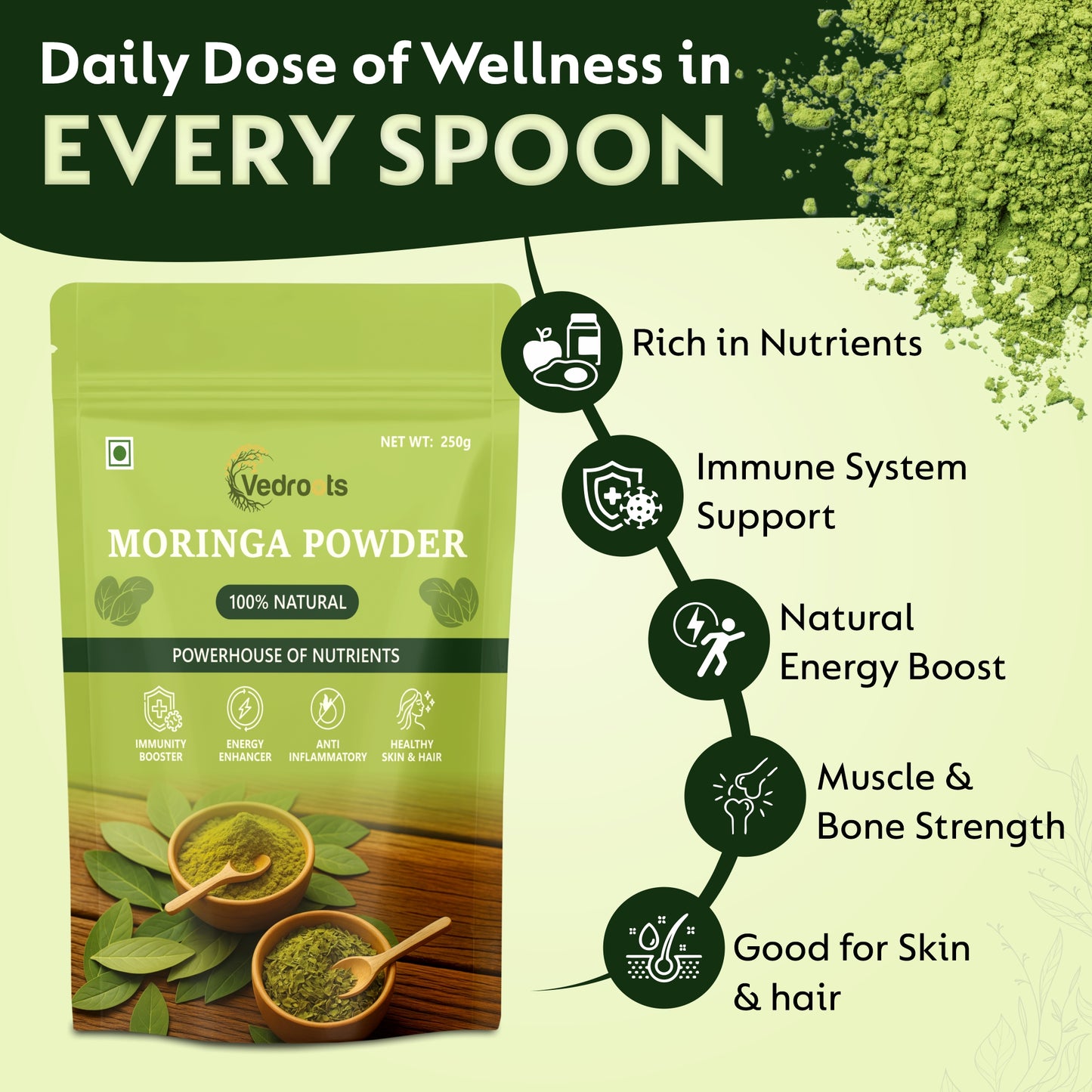 Moringa Powder – Superfood for Energy, Detox & Nutrient Support