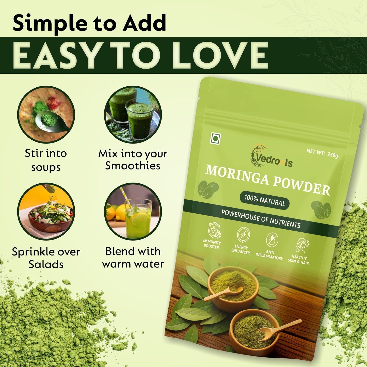 Moringa Powder – Superfood for Energy, Detox & Nutrient Support